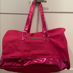 Hot Pink Victoria Secret Duffle Bag